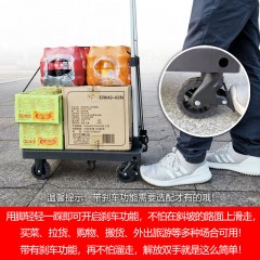 手拉車(chē)?yán)瓧U車(chē)家用小拖車(chē)折疊便攜小推車(chē)?yán)浭滞栖?chē)貨搬運(yùn)車(chē)行李車(chē)