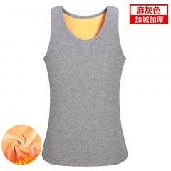 【加絨不起球】加絨加厚保暖背心男士純棉修身馬甲冬季打底內衣服