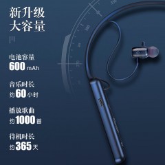 可插卡藍(lán)牙耳機(jī)頸掛式雙耳無線運(yùn)動跑步超長待機(jī)蘋果VIVO華為通用