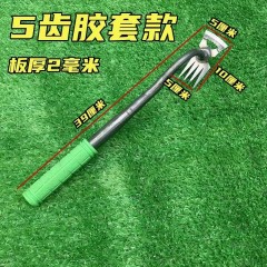 利田拔草神器尖齒耙子除草鋤頭多功能錳鋼農用除草工具鋒利耐用